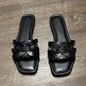 Women's Black Slide Sandals
